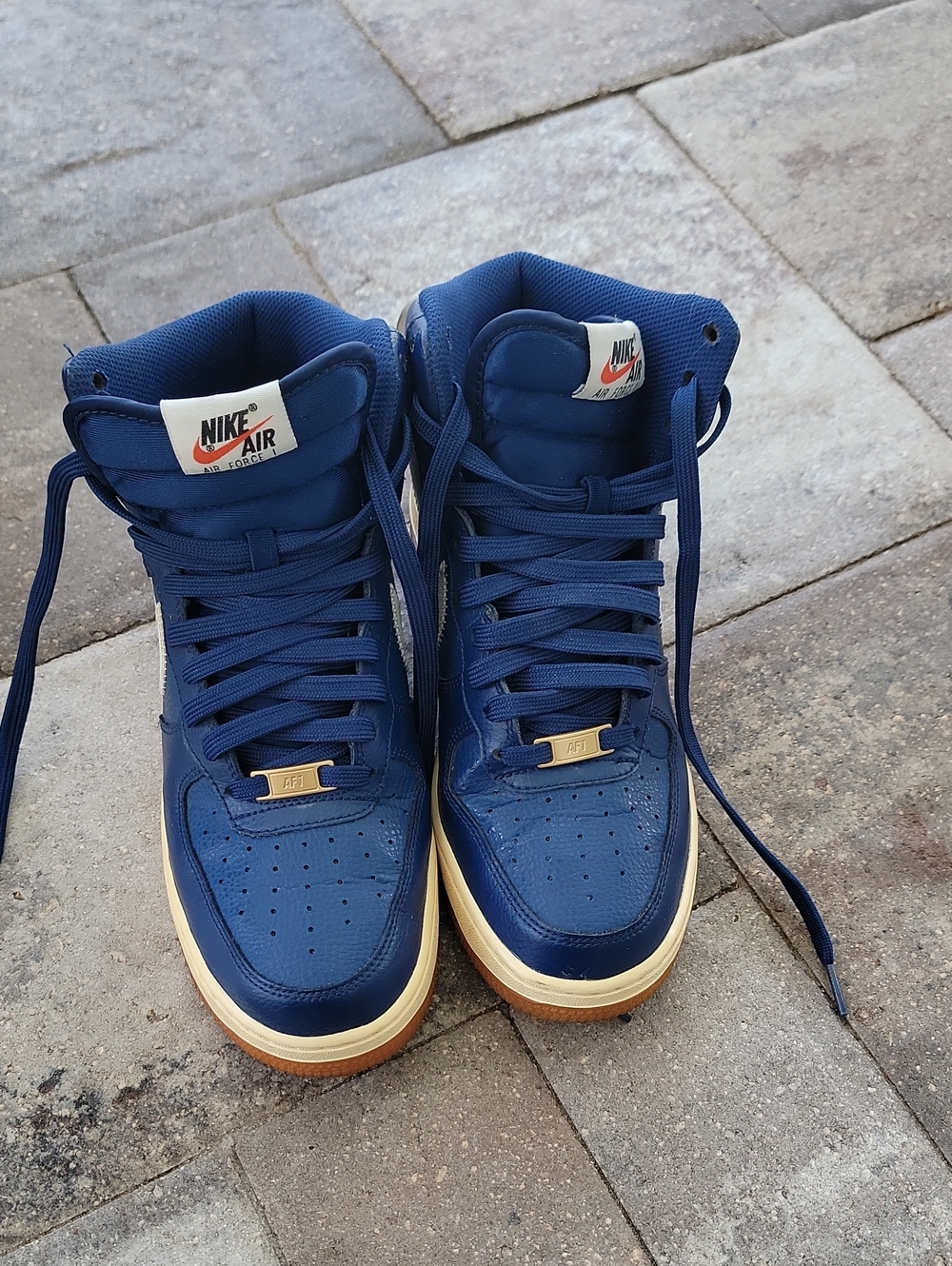 Nike Air Force 1 High Top GS Coastal Blue M Sz 8 Year 2015 - Picture 3 of 9